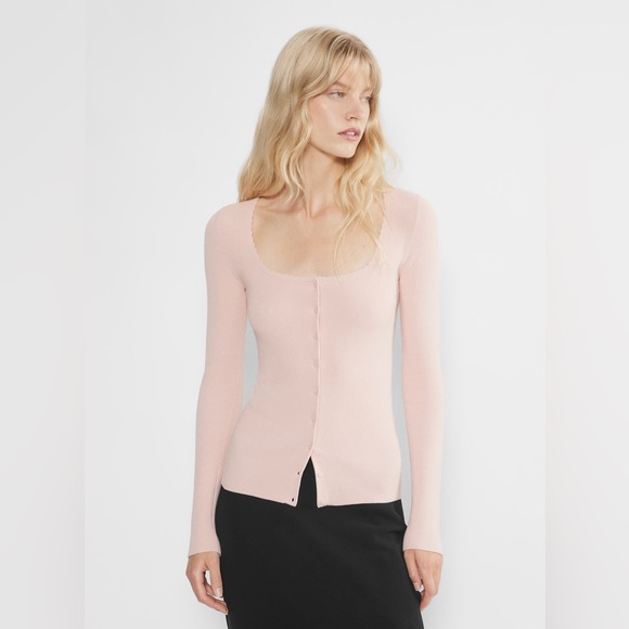 Aritzia Wilfred La Fleur Cardigan - in Bow Pink - size XS - Picture 1 of 6